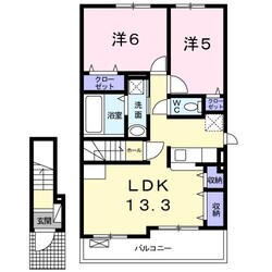 シャルム画図Ⅰ番館Dの物件間取画像